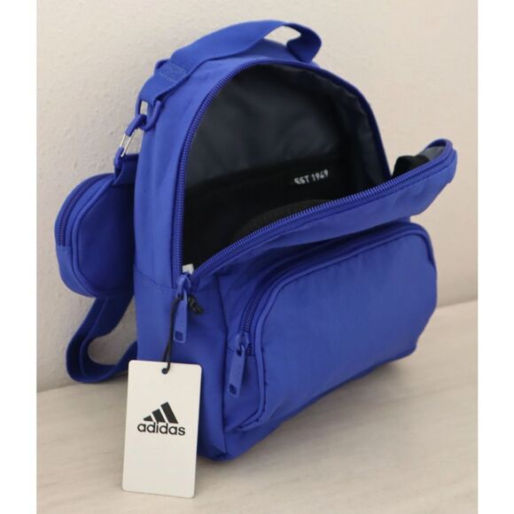 Adidas IU9283 Unisex Semi Lucid Blue Must Have Mini Backpack w/Coin Pouch - Picture 11 of 15